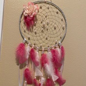 Wall Dream Catcher ,Girls Room, Wall Hanging.